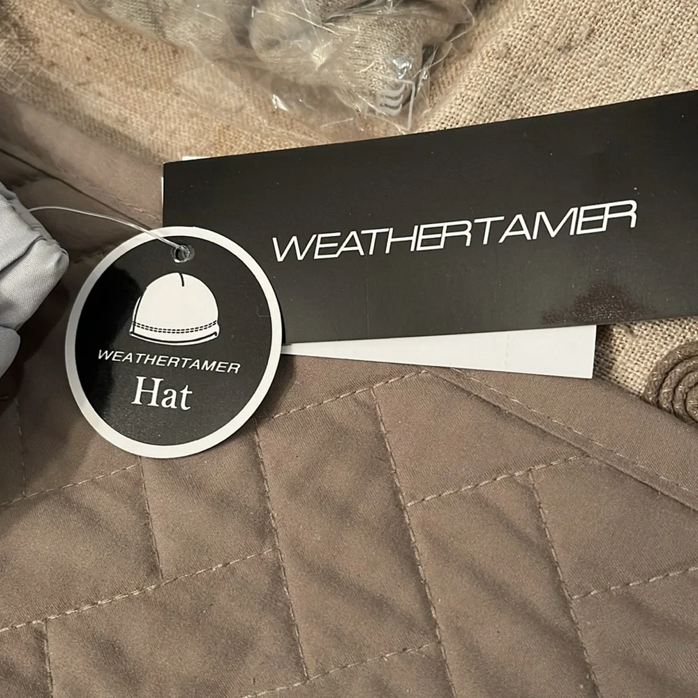 Weathertamer Toddler Girls Gray Faux Fur Trim Jacket & Fleece Beanie Set/NWT/2T